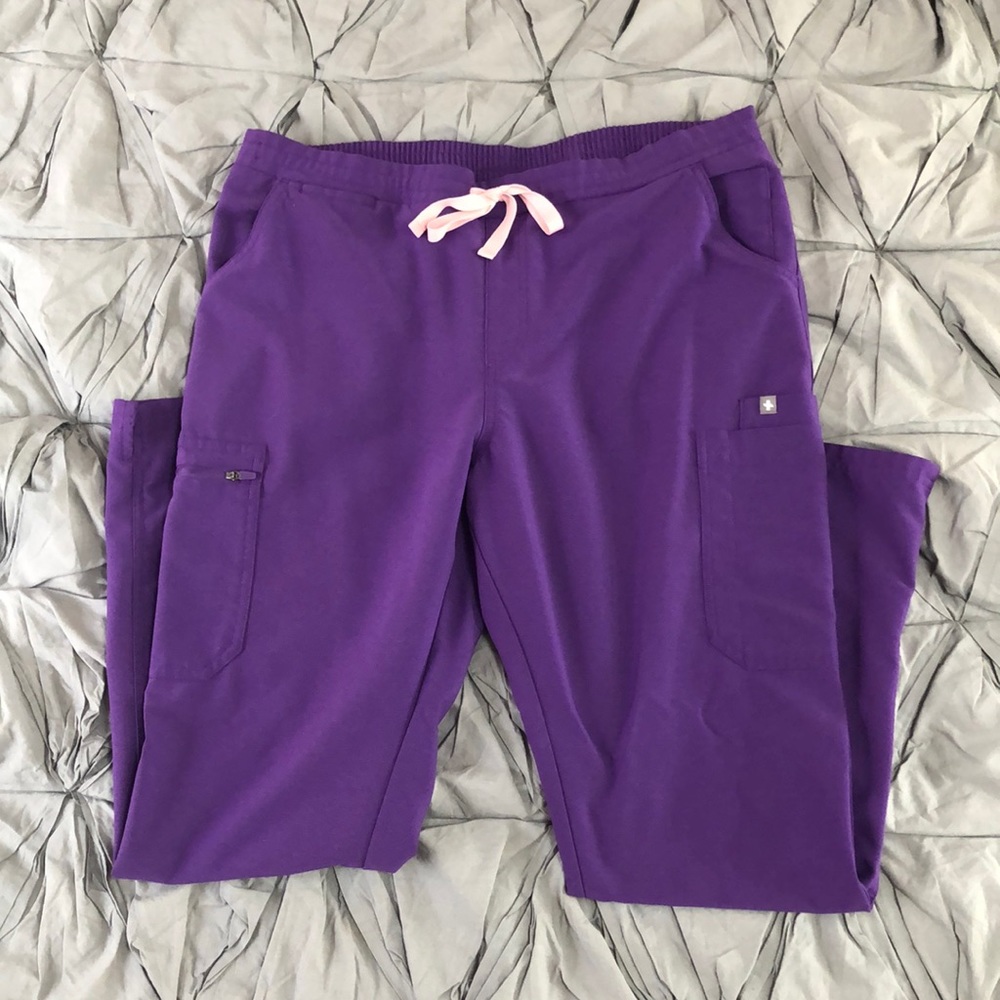 Figs Yola Skinny Purple Scrub Pants